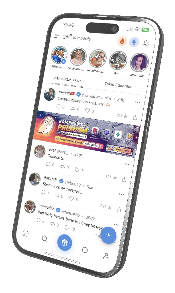 Kampusify ana akışında banner reklam örneği